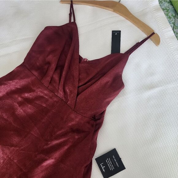 Lulu's front long slit bridesmaid collection special occasions maxi dress - Picture 6 of 16